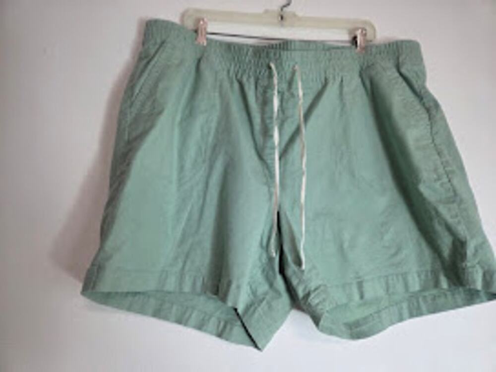 Talbots Mint Green Pull On Drawstring Cotton 5" Inseam Shorts size 3XPetite